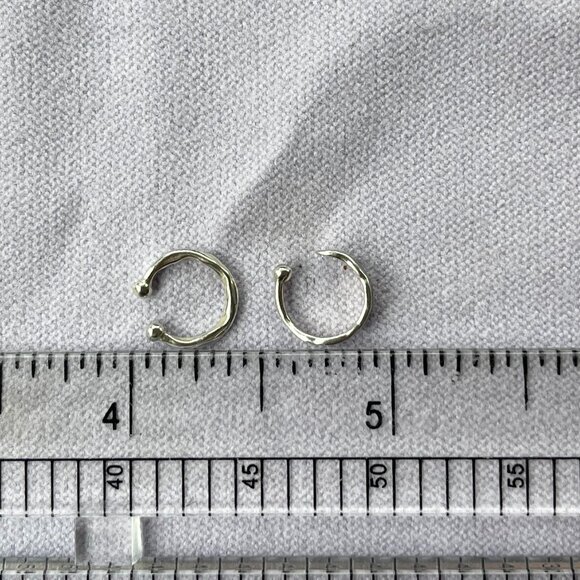 Chic & Minimalist Sterling Silver Ear Cuffs (Pair) - Picture 2 of 6
